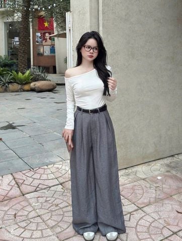 TQ4668 - SET ÁO TAY DÀI TRỄ VAI - QUẦN DÀI ( KO KÈM NỊT)