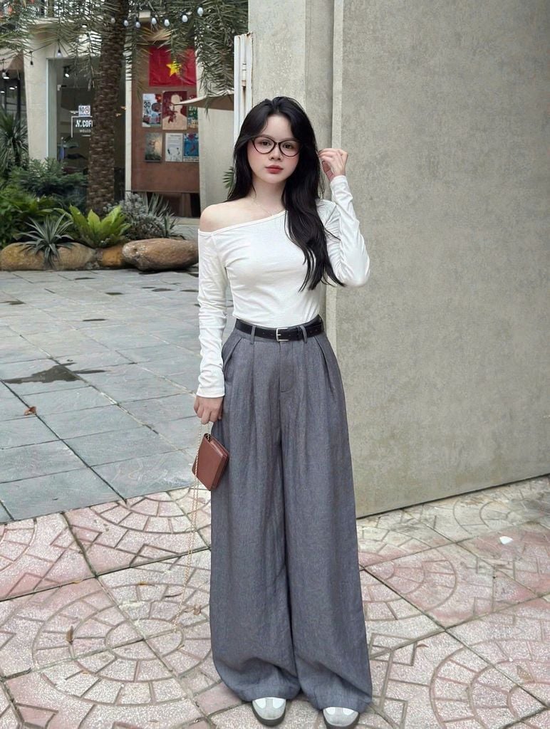 TQ4668 - SET ÁO TAY DÀI TRỄ VAI - QUẦN DÀI ( KO KÈM NỊT)