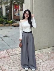TQ4668 - SET ÁO TAY DÀI TRỄ VAI - QUẦN DÀI ( KO KÈM NỊT)