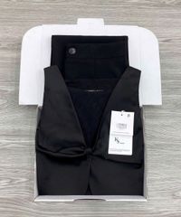 KS1424 - SET ÁO XOẮN LƯNG PHỐI REN - QUẦN DÀI ĐEN
