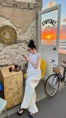 VGU1643 - SET ÁO SÁT NÁCH PHỐI TUA RUA - QUẦN DÀI