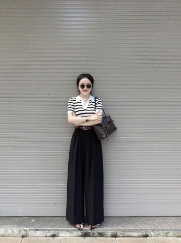 VGU1636 - QUẦN TÂY ỐNG RỘNG ( KO KÈM NỊT) - MÀU ĐEN