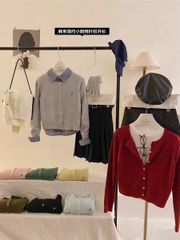 LEN4441 ÁO LEN TAY DÀI THÊU CHỮ (ĐỎ)