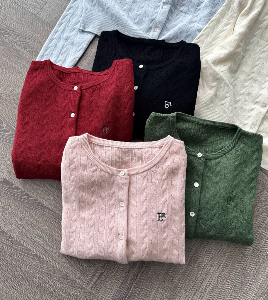 LEN4441 ÁO LEN TAY DÀI THÊU CHỮ (ĐỎ)