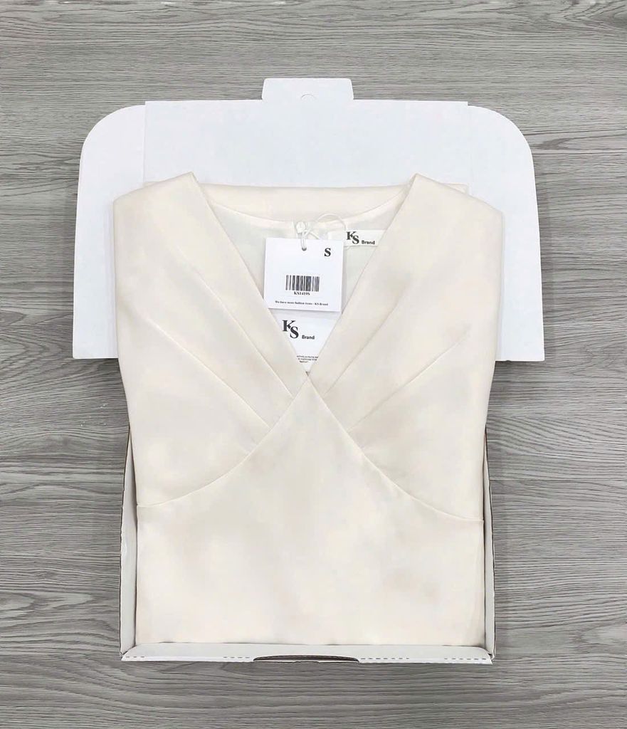 KS1419 - ĐẦM LỤA DÀI CỔ TIM