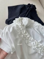 KS1438 - ÁO TRỄ VAI CỘT DÂY EO (TRẮNG) - ÁO LẺ