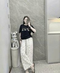 SKY9411 - SET ÁO THUN LITTLE DOG - QUẦN DÀI ( ÁO MÀU TRẮNG )