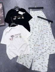 SKY9411 - SET ÁO THUN LITTLE DOG - QUẦN DÀI ( ÁO MÀU TRẮNG )