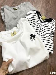 VGU1656 - ÁO THUN TAY DÀI THÊU MICKEY ( ÁO LẺ ) - MÀU SỌC ẢNH SÀN