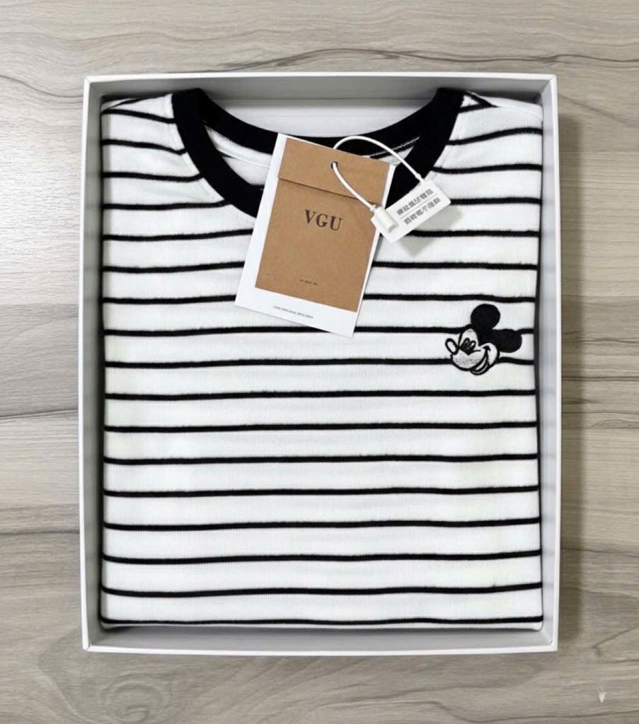 VGU1656 - ÁO THUN TAY DÀI THÊU MICKEY ( ÁO LẺ ) - MÀU SỌC ẢNH SÀN