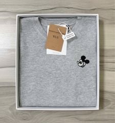 VGU1657 - ÁO THUN TAY DÀI THÊU MICKEY ( ÁO LẺ ) - MÀU XÁM