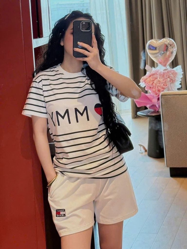 VGU1654 - SET BỘ NGẮN TRẮNG SỌC TOMMY