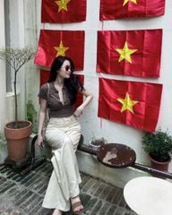 LEN4511 ÁO LEN BODY PHỐI NÚT (NÂU)