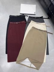 SHE4677 CHÂN VÁY MIDI DA (KO KÈM NỊT)