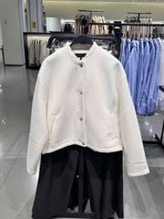 VGU1651 ÁO KHOÁC BOMBER DẠ TRẮNG