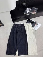 TB9149 - QUẦN JEAN DÀI PHỐI NÚT- MÀU XANH ĐEN