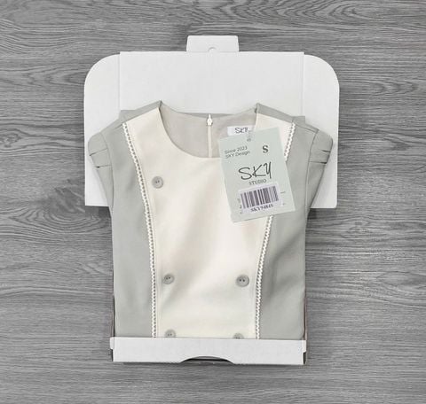 SKY9484 ĐẦM DÀI CỔ YẾM REN NÚT BỌC (DA)