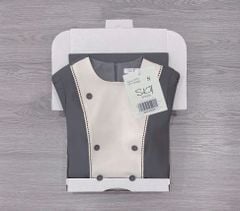 SKY9483 ĐẦM DÀI CỔ YẾM REN NÚT BỌC (XÁM)