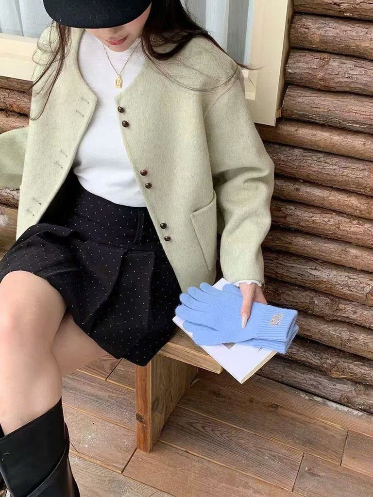 LEN4811 KHOÁC DẠ ÉP NÚT ĐÔI PHỐI TÚI (X.ĐẬU) 86033