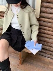 LEN4811 KHOÁC DẠ ÉP NÚT ĐÔI PHỐI TÚI (X.ĐẬU) 86033