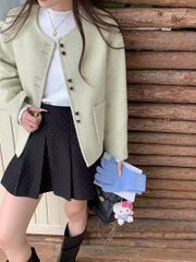 LEN4811 KHOÁC DẠ ÉP NÚT ĐÔI PHỐI TÚI (X.ĐẬU) 86033