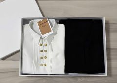 VGU1700 SET SƠMI FORM NGẮN PHỐI NÚT - CHÂN VÁY DÀI