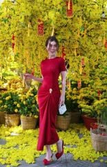 SKY9582 - ĐẦM ÔM BODY GẮN TAG - MÀU ĐỎ