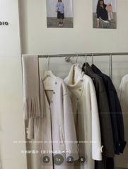 LEN4790 KHOÁC DẠ ÉP DÁNG DÀI + CHOÀNG (NÂU) 9964