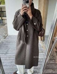 LEN4790 KHOÁC DẠ ÉP DÁNG DÀI + CHOÀNG (NÂU) 9964