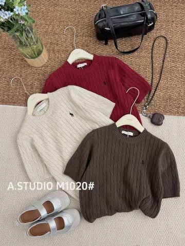 LEN4894 ÁO LEN NGỰA TAY NGẮN (DA) 1020