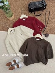 LEN4894 ÁO LEN NGỰA TAY NGẮN (DA) 1020