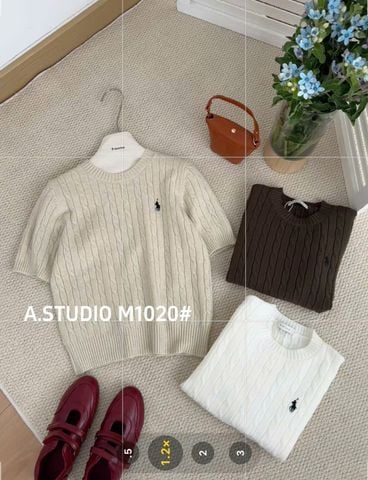 LEN4894 ÁO LEN NGỰA TAY NGẮN (DA) 1020