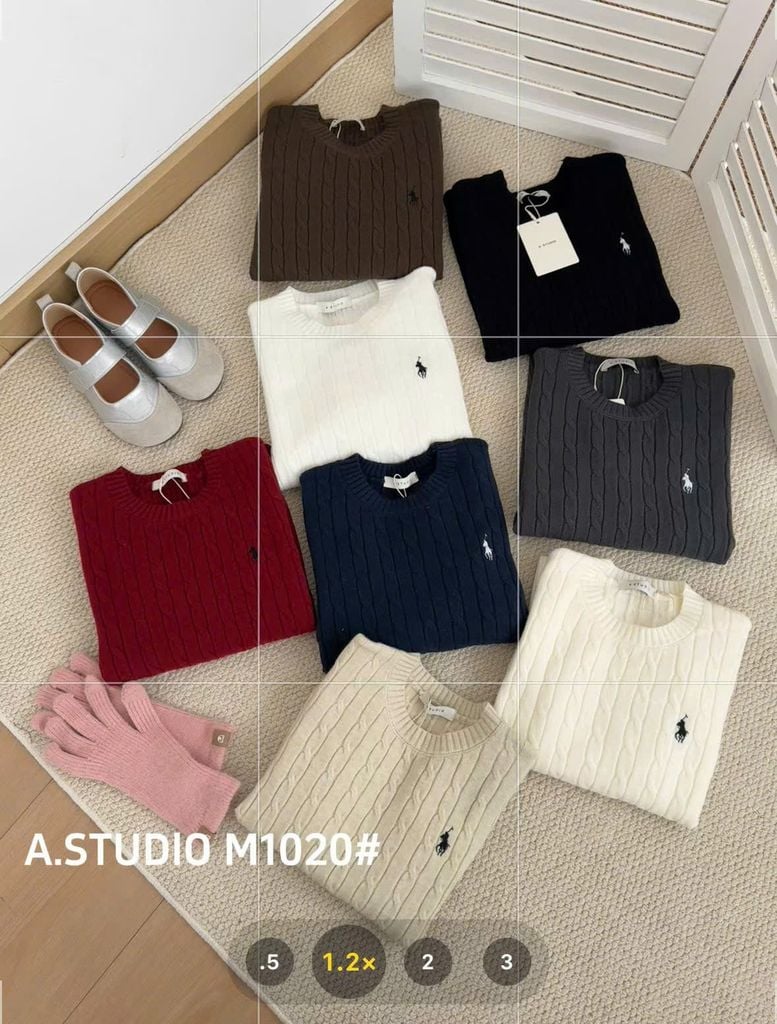 LEN4894 ÁO LEN NGỰA TAY NGẮN (DA) 1020