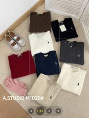 LEN4894 ÁO LEN NGỰA TAY NGẮN (DA) 1020