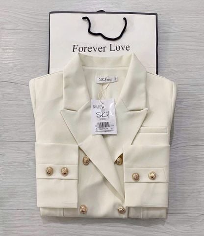 SKY5926 - ÁO VEST LẺ QC - MÀU KEM