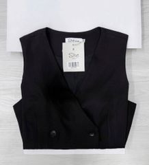 SHE4708 - ÁO GILE ĐÚP LÓT - MÀU ĐEN