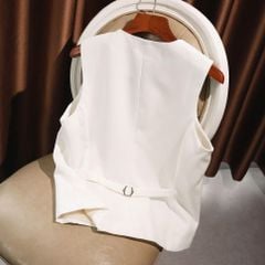 SHE4707 - ÁO GILE ĐÚP LÓT - MÀU TRẮNG