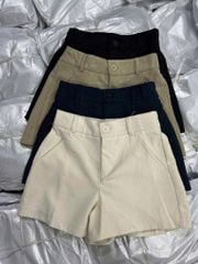 SHE4712 - QUẦN SHORT NHUNG TĂM (QUẦN LẺ) - MÀU ĐEN