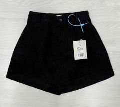 SHE4712 - QUẦN SHORT NHUNG TĂM (QUẦN LẺ) - MÀU ĐEN