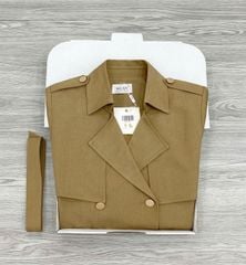 KS1514 - ÁO KHOÁC MĂNG TÔ - MÀU NÂU