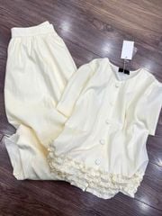 VGU1705 - SET KEM ÁO VIỀN BÈO - CHÂN VÁY DÀI