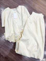 VGU1705 - SET KEM ÁO VIỀN BÈO - CHÂN VÁY DÀI