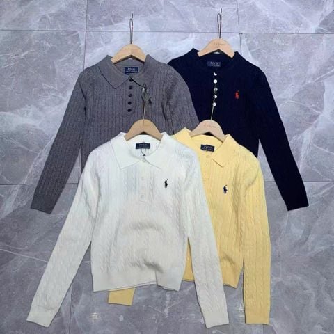 LEN4972 POLO LEN NGỰA 5NÚT (XĐEN)