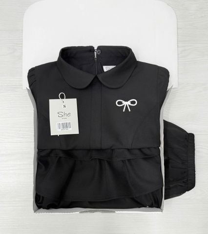 SHE4715 - ĐẦM TẦNG NGẮN - KÈM QUẦN TRONG + TAG NƠ