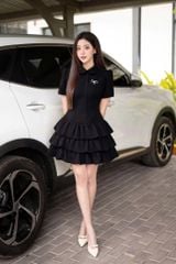 SHE4715 - ĐẦM TẦNG NGẮN - KÈM QUẦN TRONG + TAG NƠ
