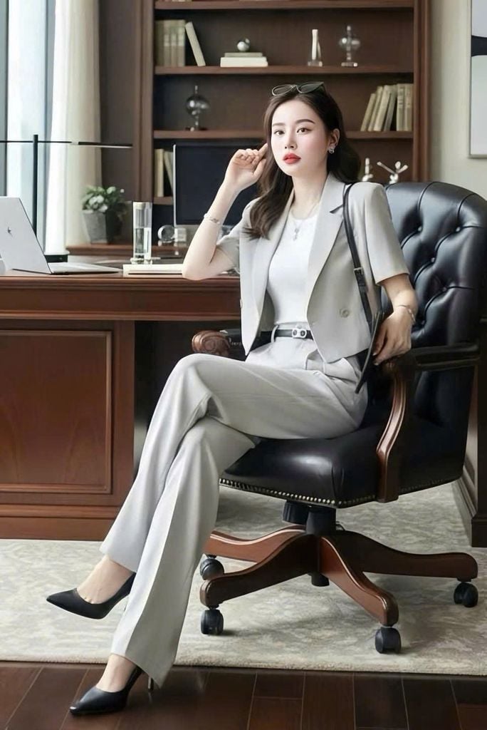 SKY5935 - SET ÁO VEST TAY NGẮN - QUẦN DÀI  ( KO KÈM ÁO TRONG +KO KÈM NỊT)