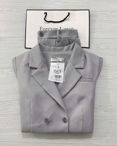 SKY5935 - SET ÁO VEST TAY NGẮN - QUẦN DÀI  ( KO KÈM ÁO TRONG +KO KÈM NỊT)