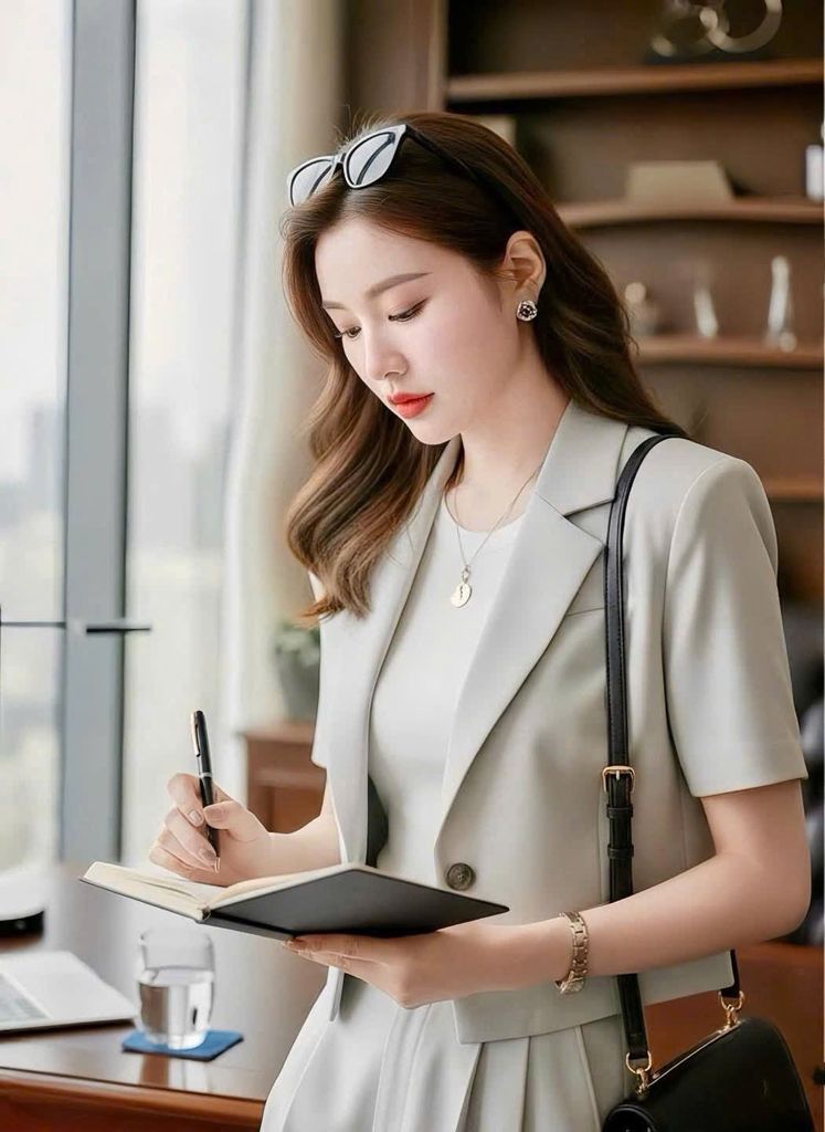 SKY5935 - SET ÁO VEST TAY NGẮN - QUẦN DÀI  ( KO KÈM ÁO TRONG +KO KÈM NỊT)