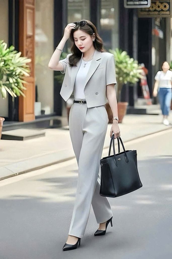 SKY5935 - SET ÁO VEST TAY NGẮN - QUẦN DÀI  ( KO KÈM ÁO TRONG +KO KÈM NỊT)