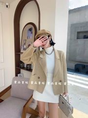 LEN5080 KHOÁC DẠ ÉP NHŨ PHỐI TÚI FORM NGẮN (RÊU) 983-171